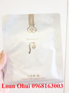 Mặt Nạ Dưỡng Trắng Da Whoo Radiant White Ampoule Mask