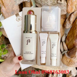 Set kem nền ngừa lão hóa Whoo Velvet Liquid Foundation
